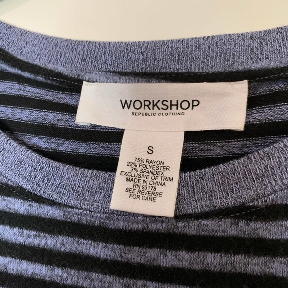 WORKSHOP THE REPUBLIC Striped Cozy Shirt - Picture 3 of 6